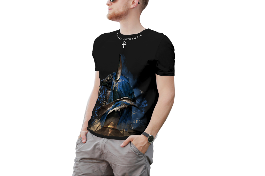 FesFas Anubis-print T-shirt | Black