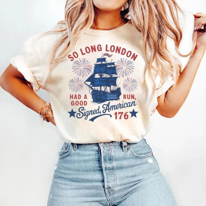 So Long London Had A Good Run 1776 Comfort Colors Shirt, Funny Patriotic USA Tee for 4th of July, 4th Of July Party Shirt...