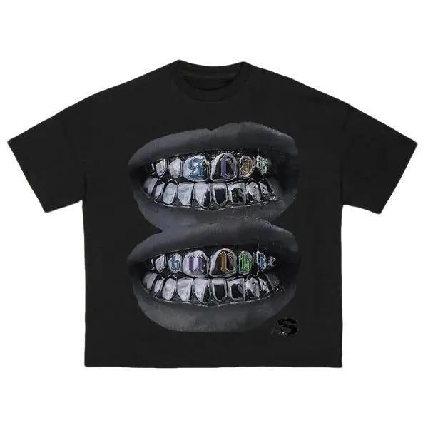 Sopula Loose Lip Print Graphic Cotton T-Shirtstyle{n002}2 T-Shirts, Hoodie, Sweatshirt | GrindPrints.com