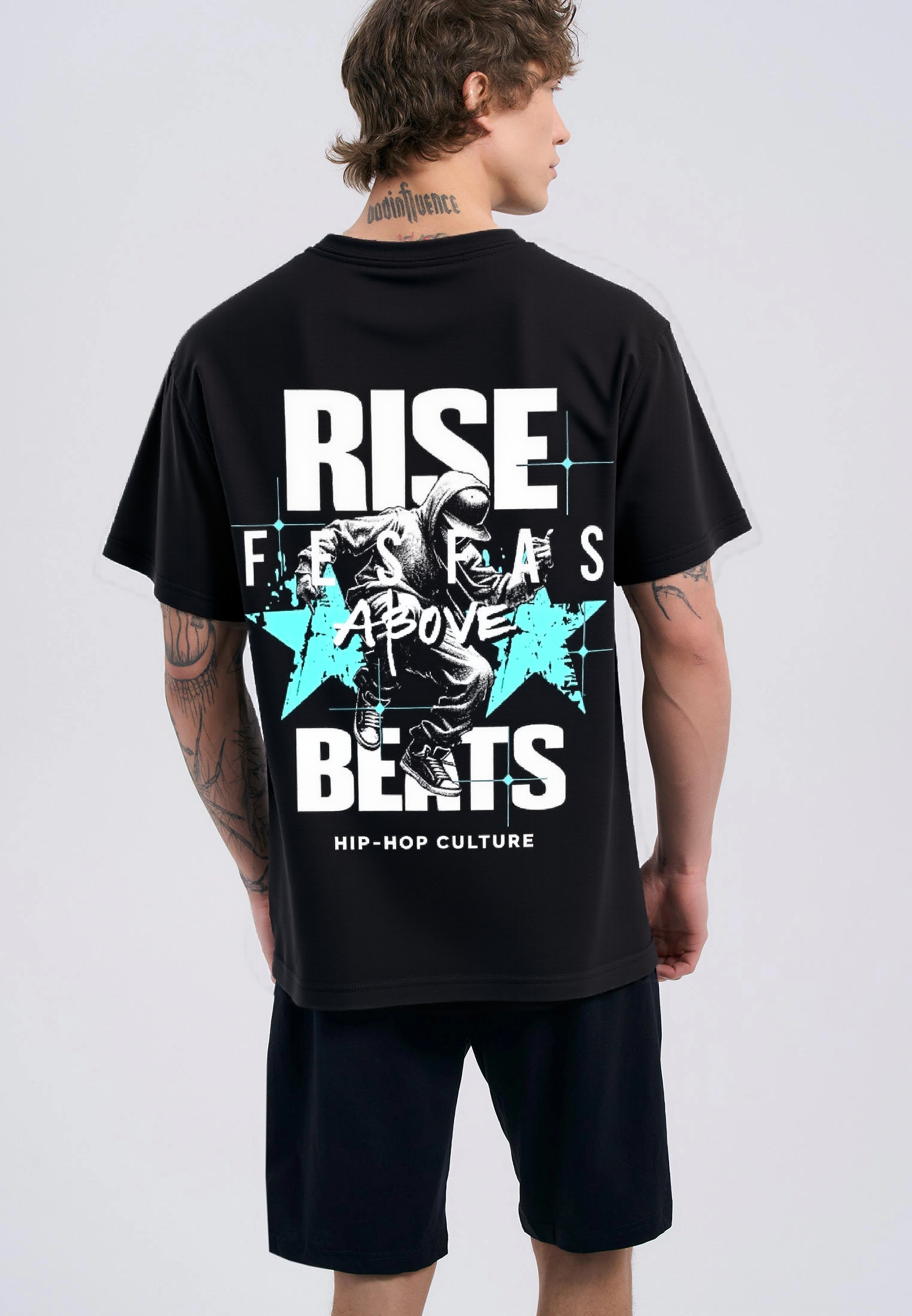 FesFas hiphop-print T-shirt | Black | Men
