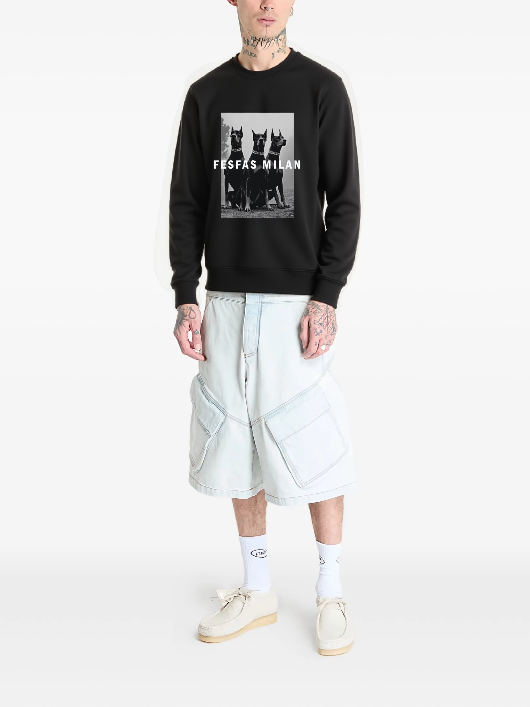 FesFas Great Dane-print Sweatshirt | Black