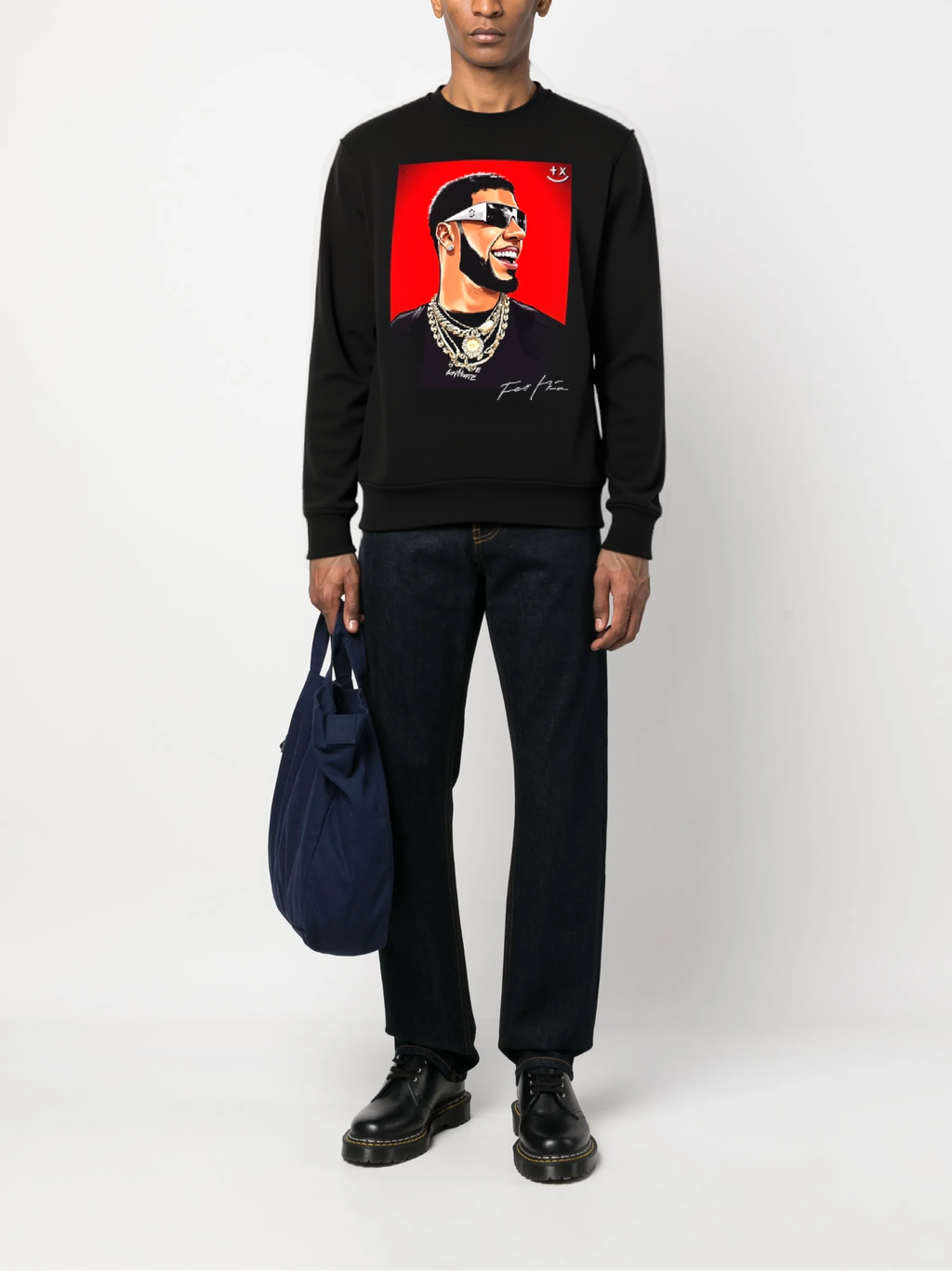 FesFas Swag-print Sweatshirt | Black