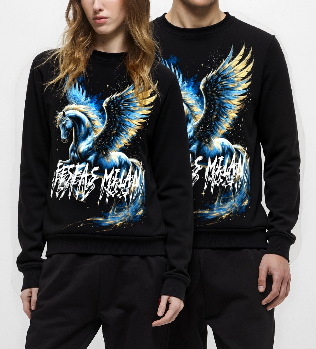 FesFas pegasus-print Sweatshirt | Black