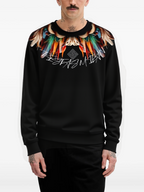 FesFas Feather-print Sweatshirt | Black