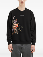 FesFas Flower-print Sweatshirt | Black