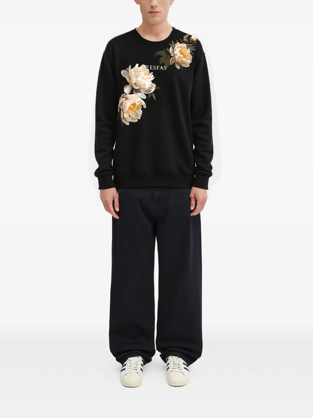 FesFas Flower-print Sweatshirt | Black
