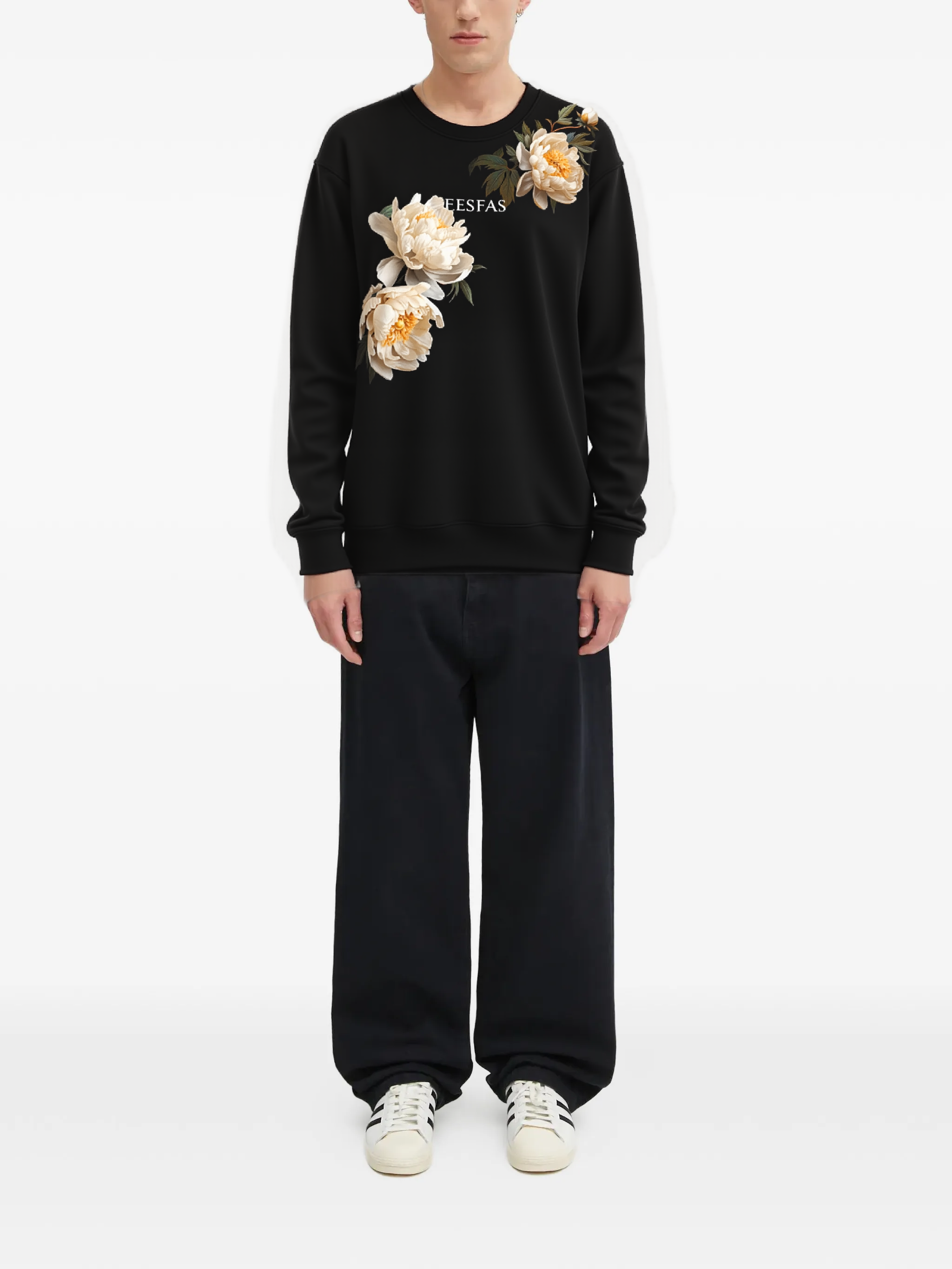 FesFas Flower-print Sweatshirt | Black