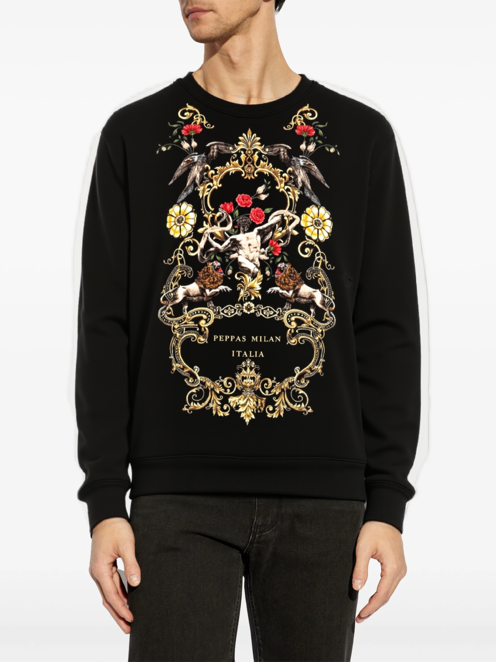 FesFas Baroque-print Sweatshirt | Black