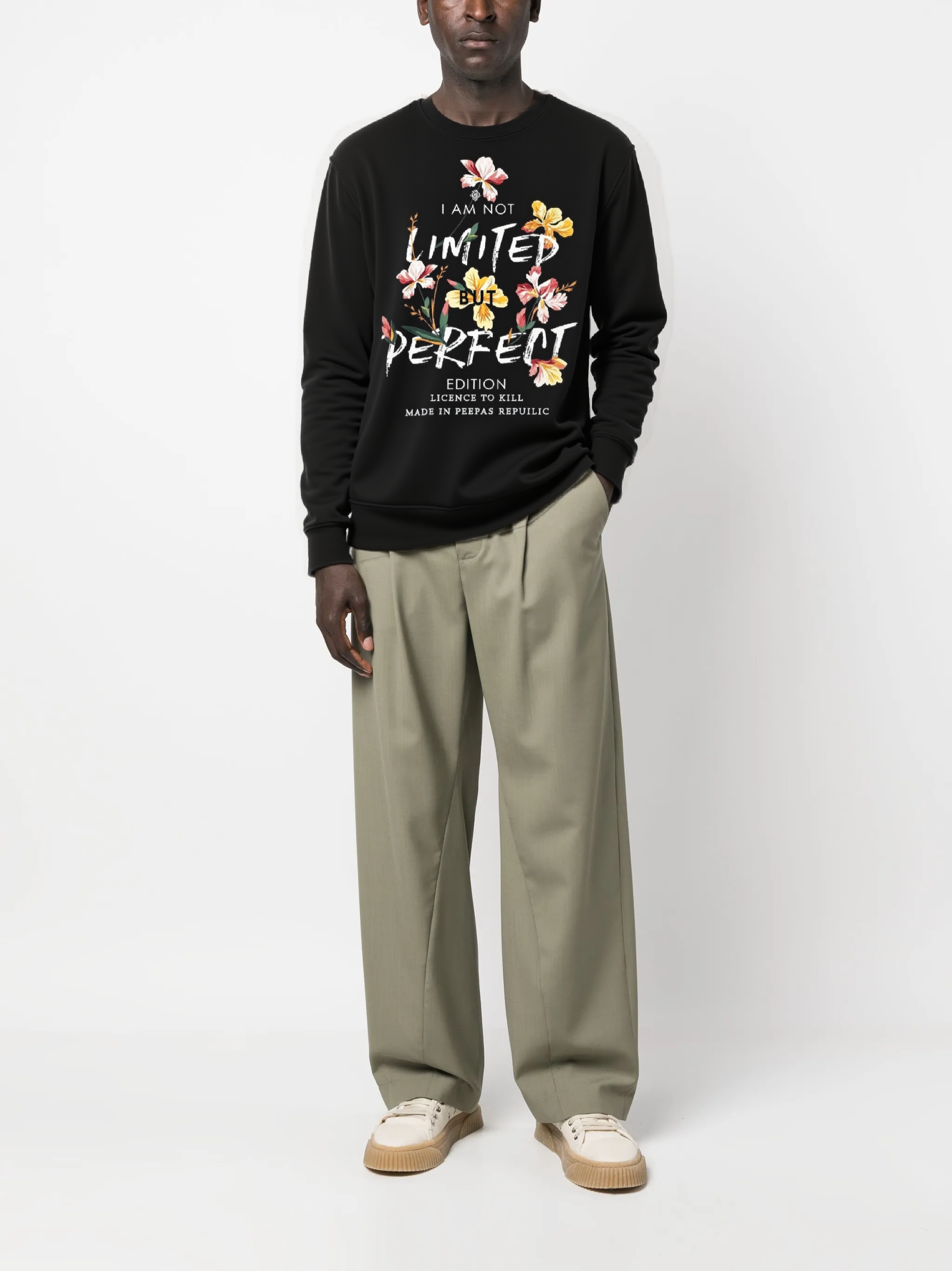 FesFas Flowers-print Sweatshirt | Black