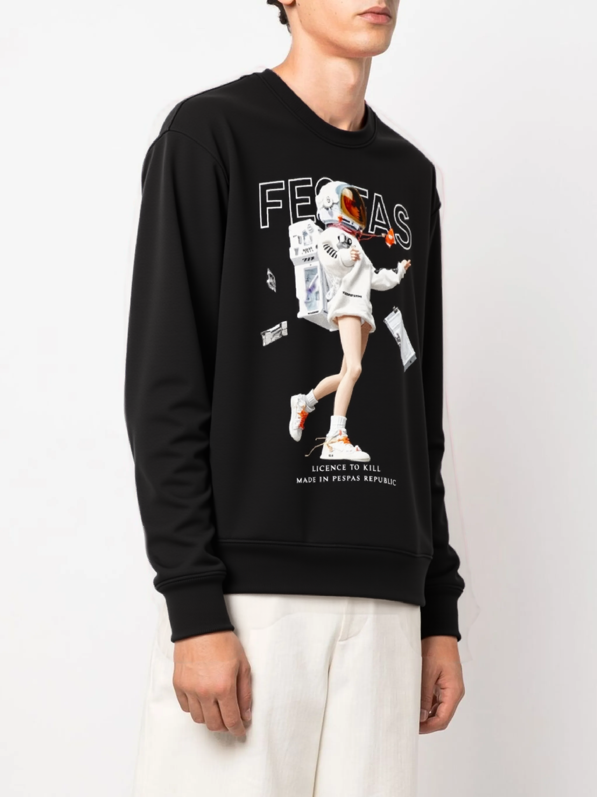 FesFas Astronaut-print Sweatshirt | Black