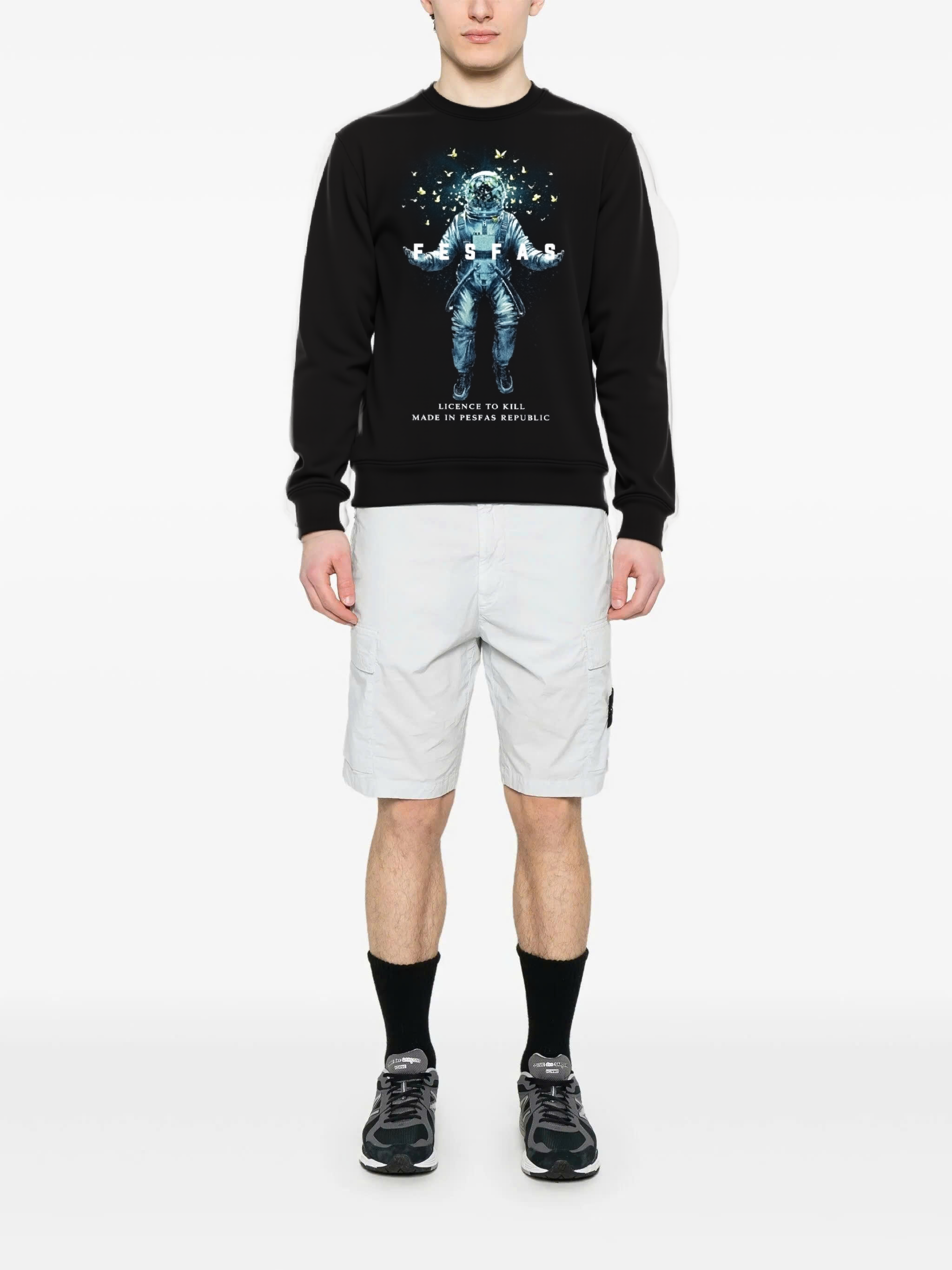 FesFas Astronaut-print Sweatshirt | Black