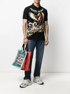 FesFas phoenix-print Polo Shirt | Black