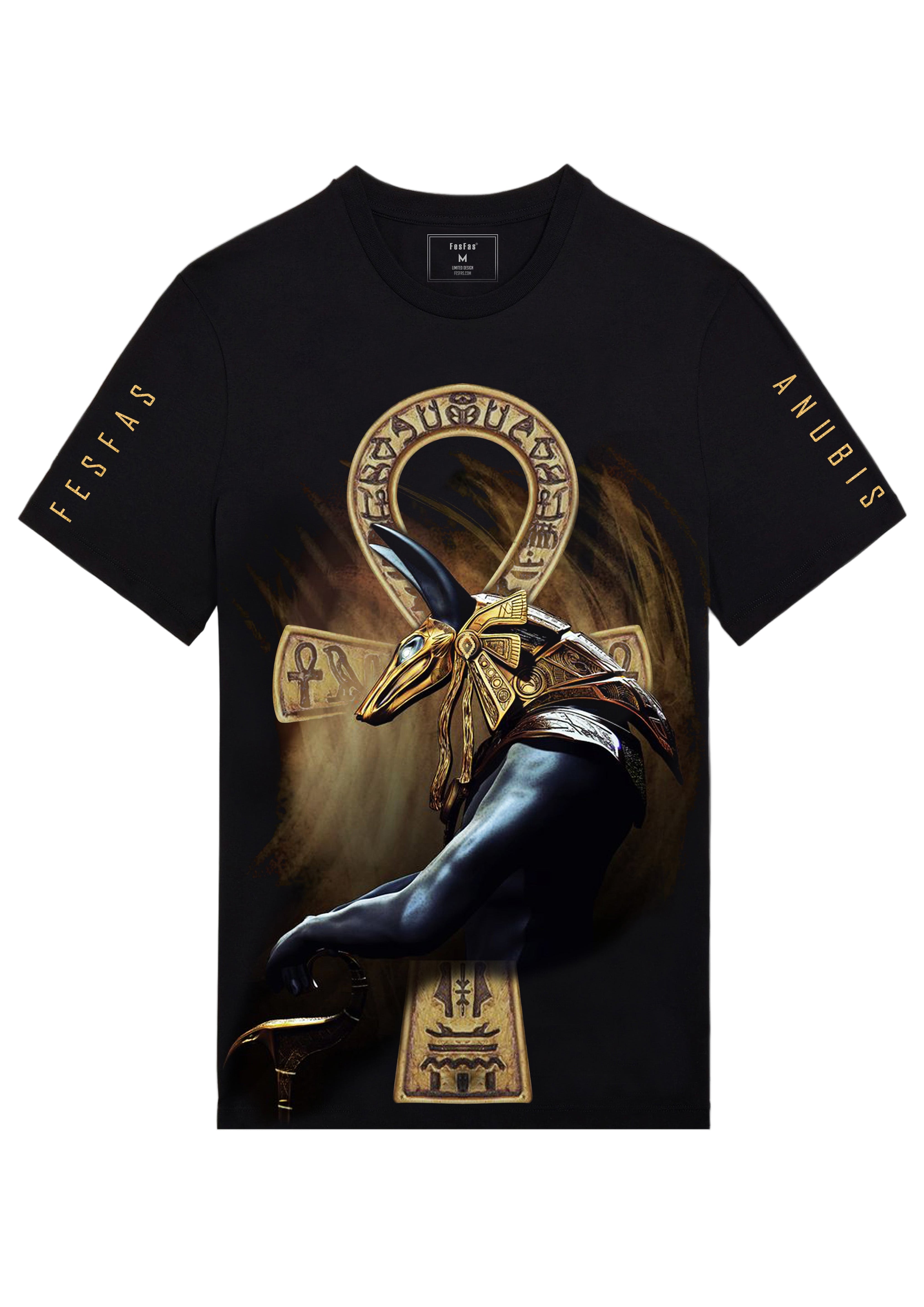 FesFas Anubis-print T-shirt | Black
