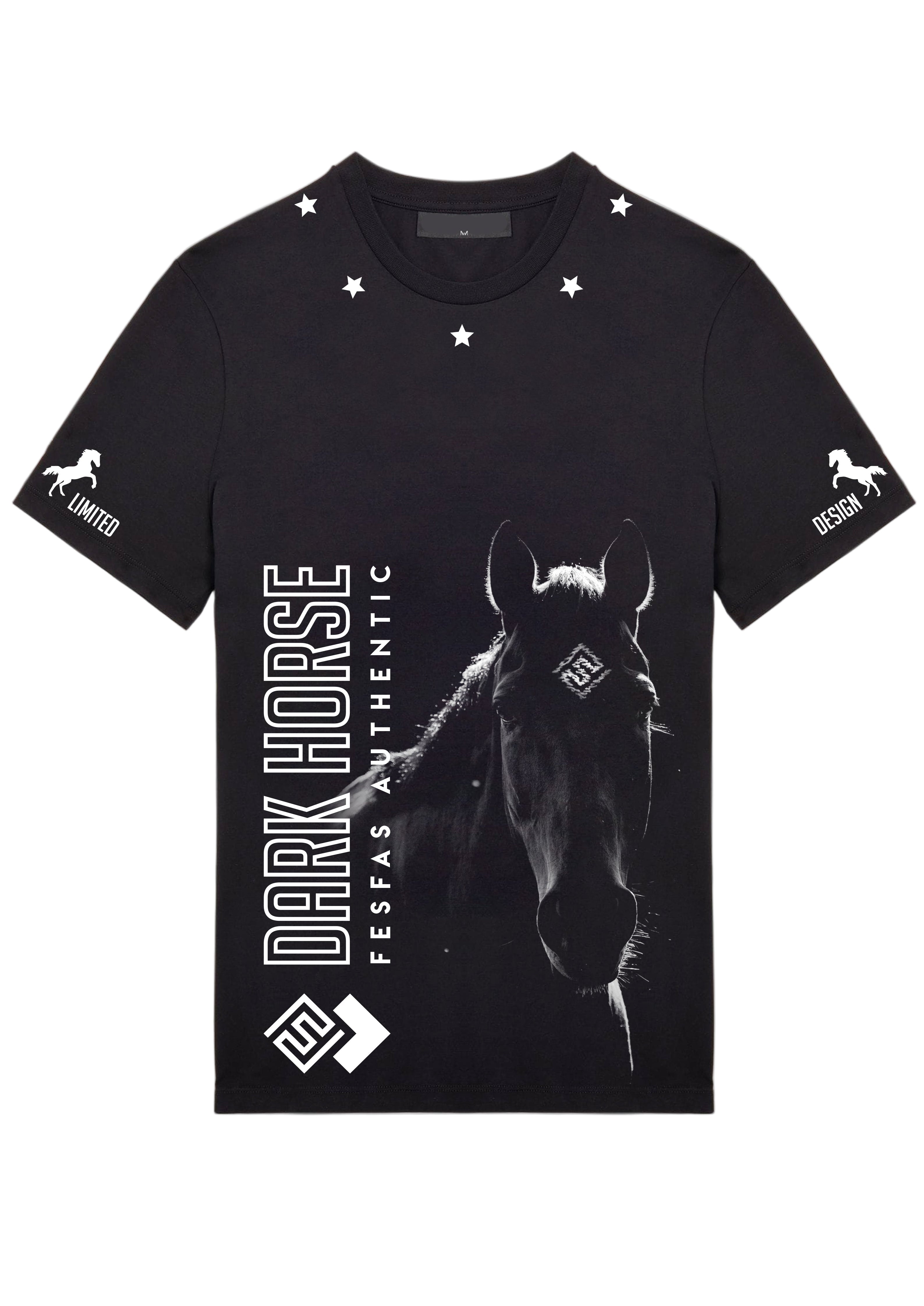 FesFas dark horse-print T-shirt | Black | Men