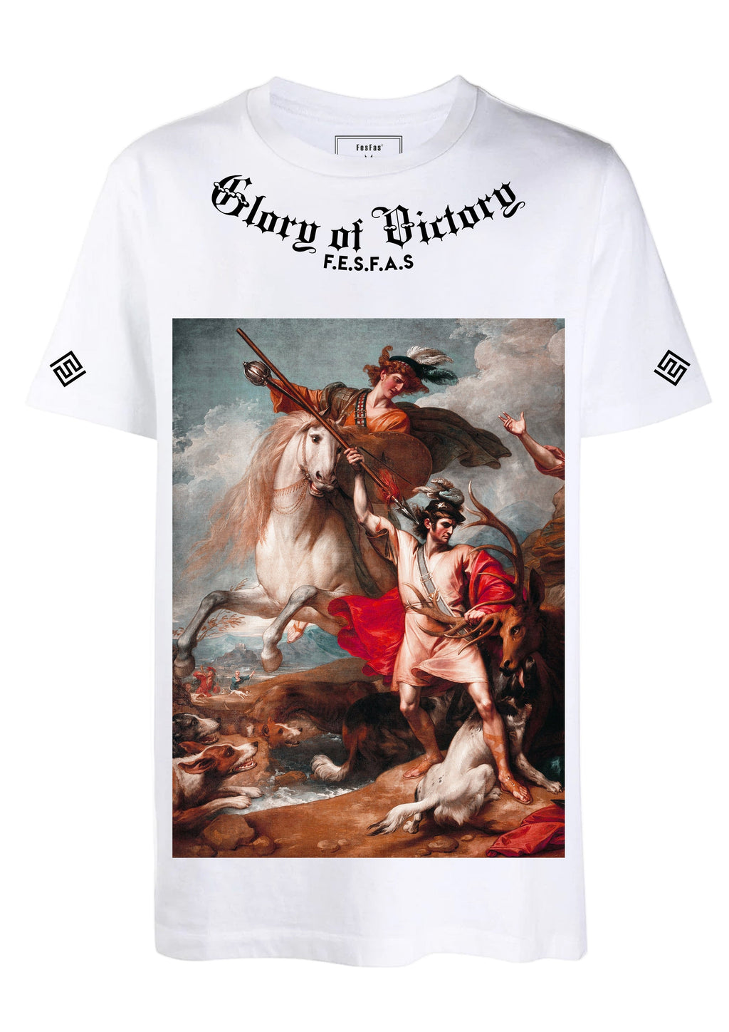 FesFas hunters-print T-shirt | White