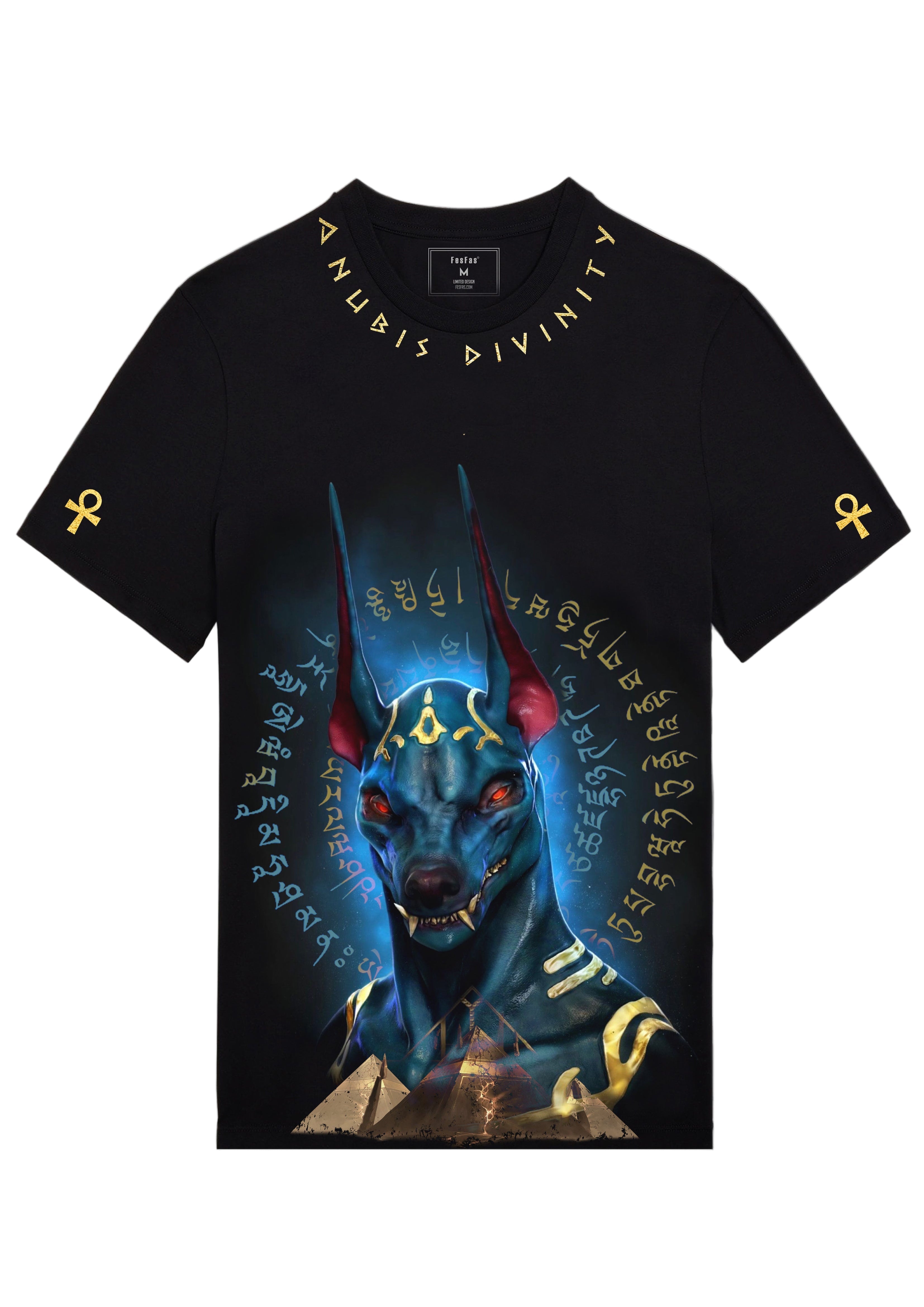FesFas anubis-print T-shirt | Black