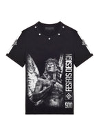 FesFas angel-print T-shirt | Black