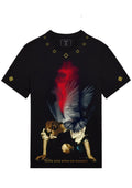 FesFas angel-print T-shirt | Black
