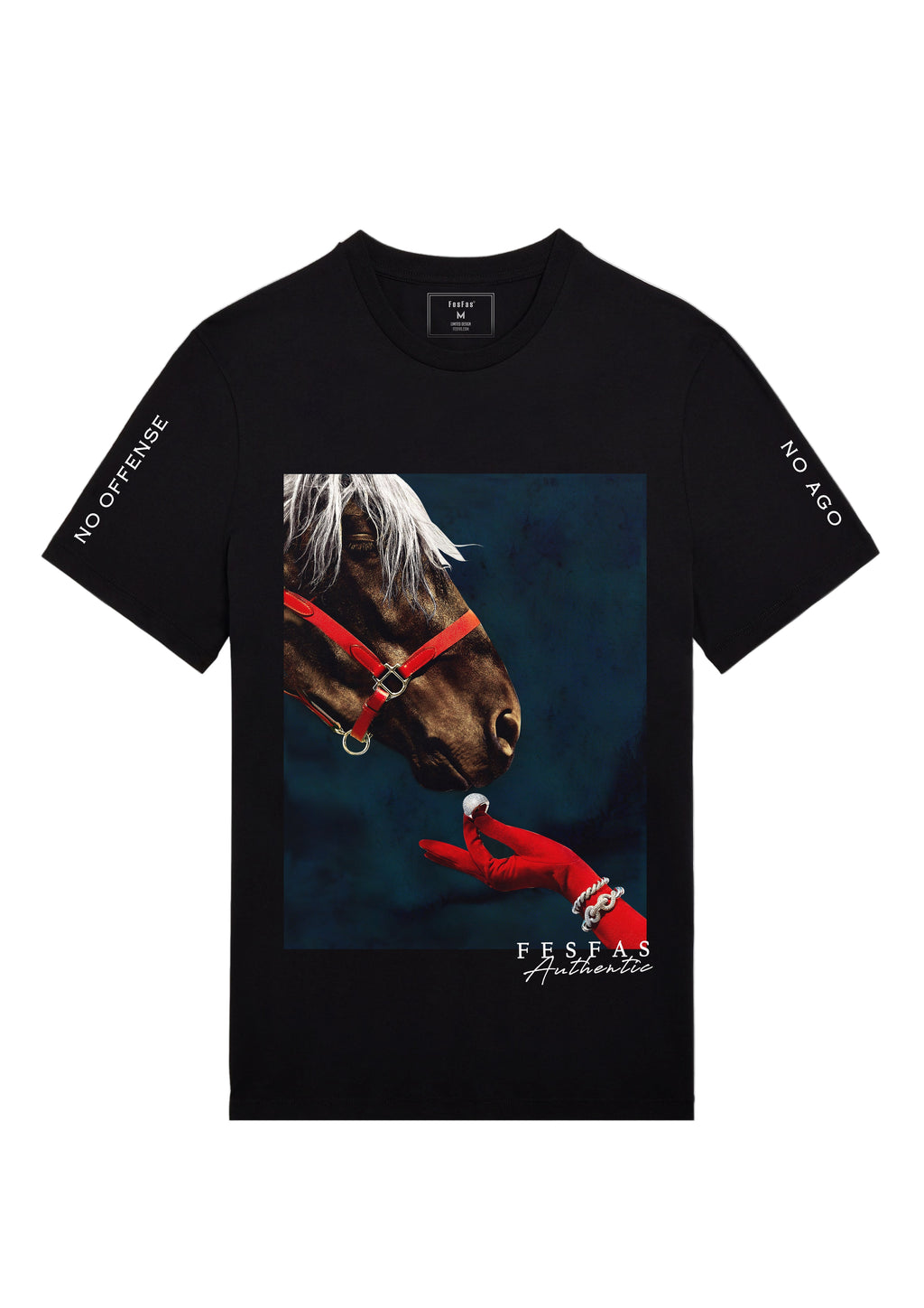 FesFas horse-print T-shirt | Black