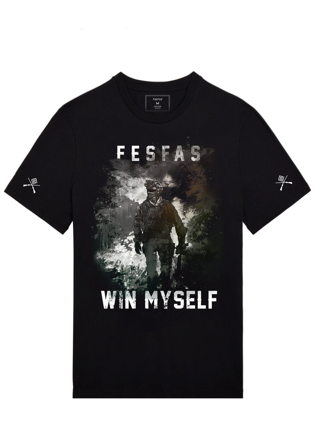 FesFas special forces-print T-shirt | Black