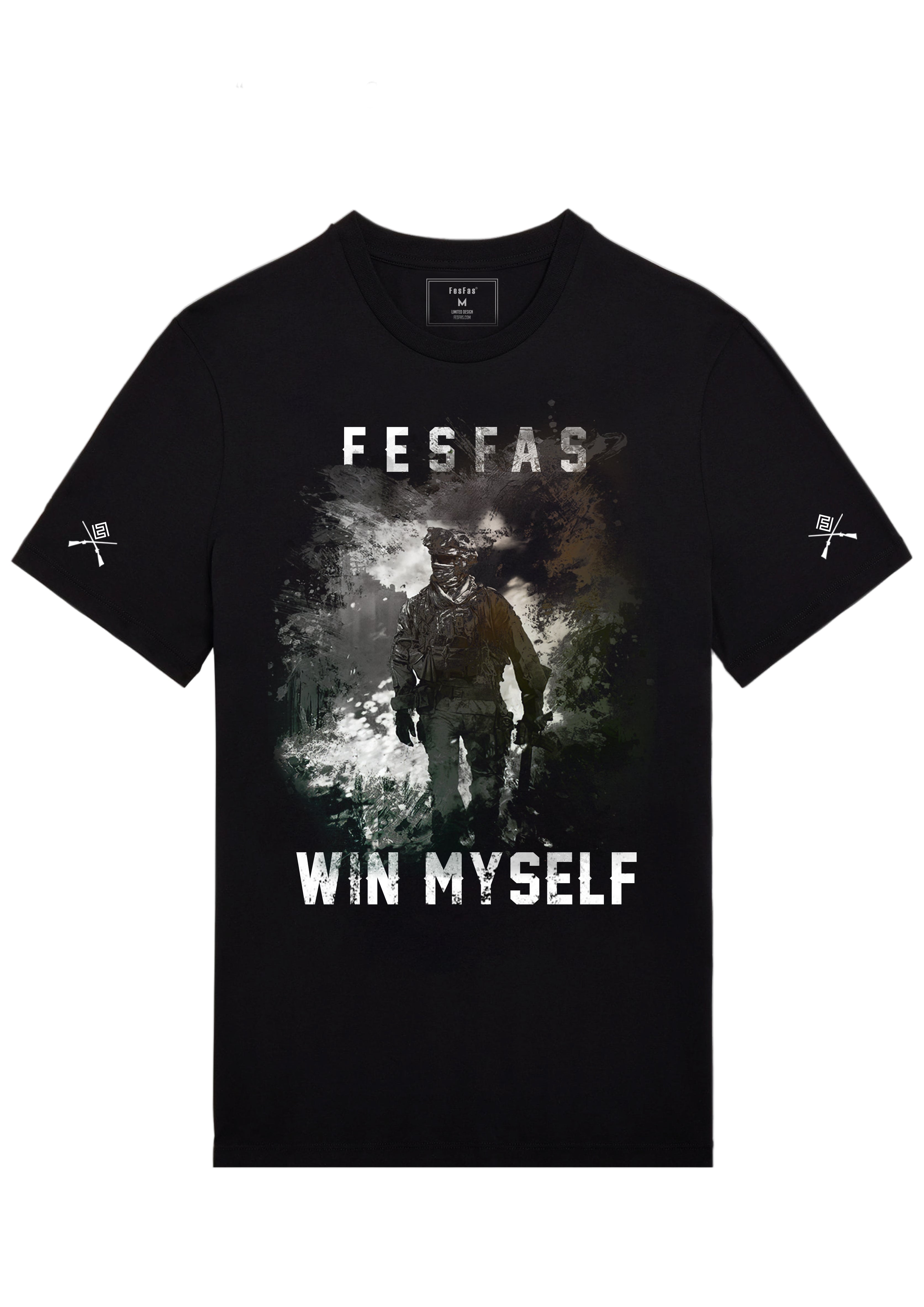 FesFas special forces-print T-shirt | Black