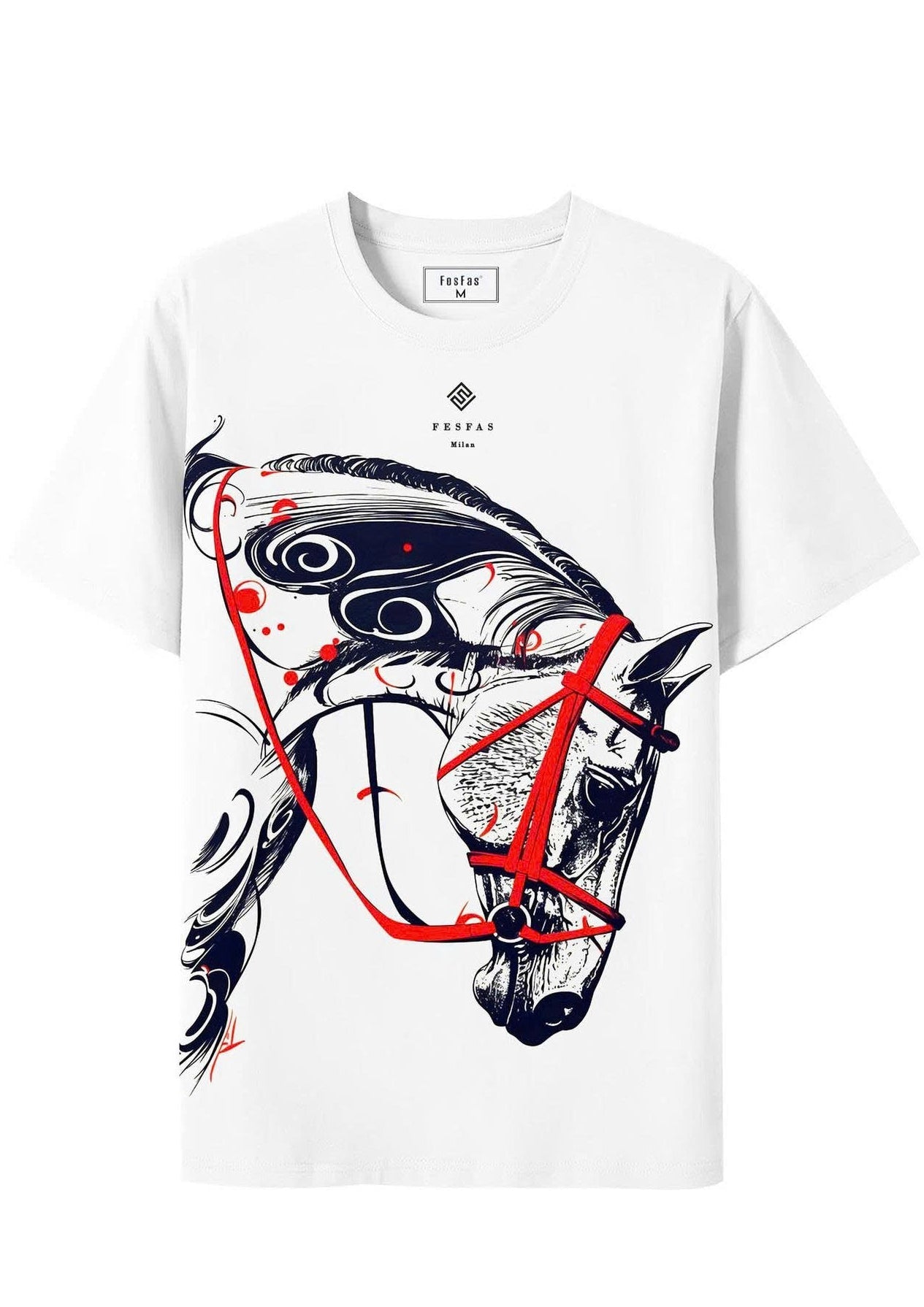 FesFas horse-print T-shirt | White