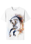 FesFas colorful horse-print T-shirt | White