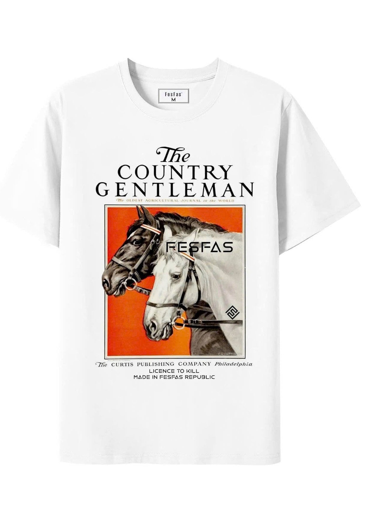 FesFas horse-print T-shirt | White