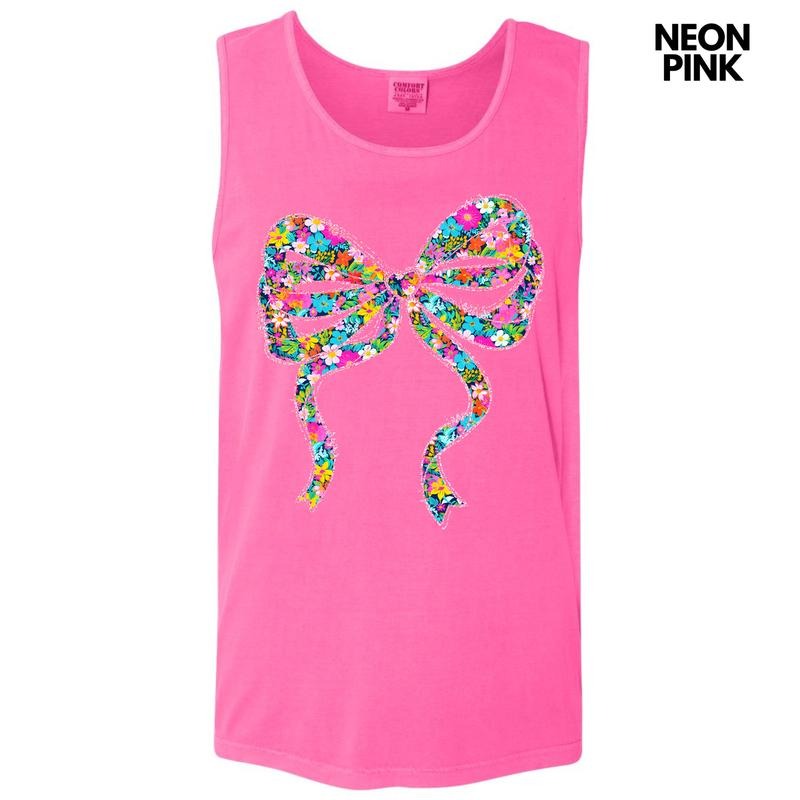 Tank Top -Ribbon Ditzy Floral Comfort Colors Tank Top 'NLB' T-Shirts, Hoodie, Sweatshirt | GrindPrints.com