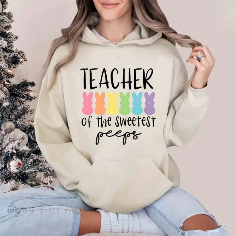 Teacher Sweetest Peeps Shirt Easter Teacher Shirt Teacher Shirt Teacher Peeps Shirt Easter Shirt Teacher Easter Day T-Shirts, Hoodie, Sweatshirt
