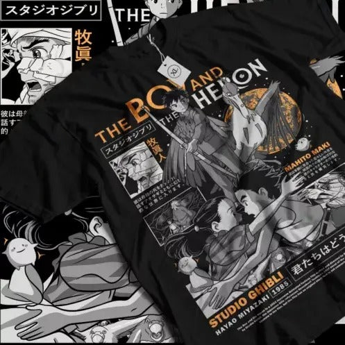 The Boy and the Heron T-shirt Girl Anime Manga Anime art Gift Shirt All Size Hoodie, Sweatshirt | GrindPrints.com