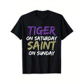 Tiger Empire Graphic Tee - Soft Cotton, Casual Short Sleeve, Crew Neck, Relaxed Fit, Gamer-Inspired Design, Perfect for...