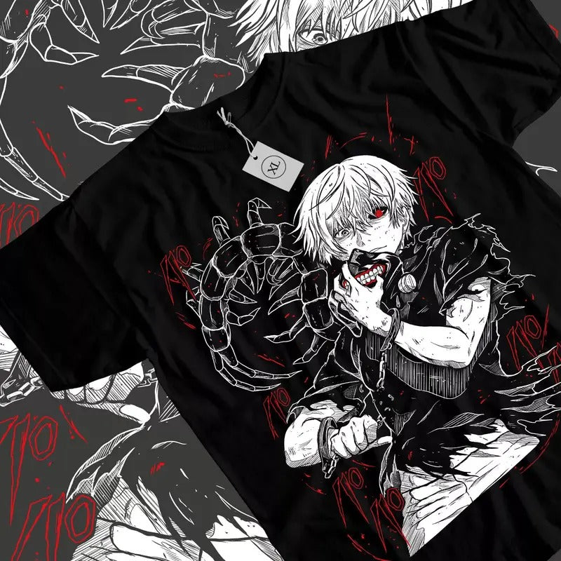 Tokyo Ghoul T-Shirt Ken Kaneki T-Shirt Japanaise Manga Anime Tshirt Tee All Sizestyle{n002}2 Hoodie, Sweatshirt