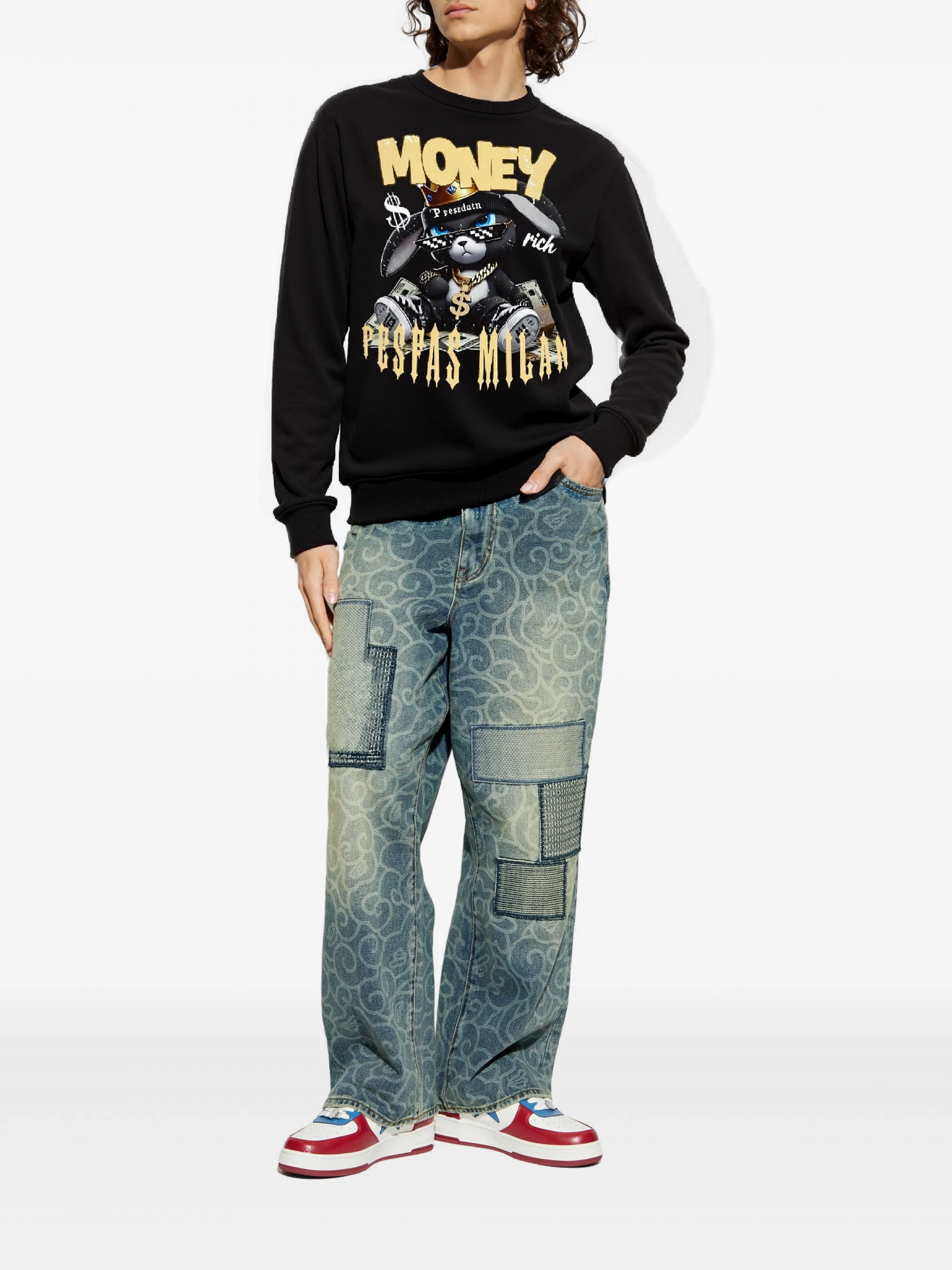 FesFas bunny-print Sweatshirt | Black