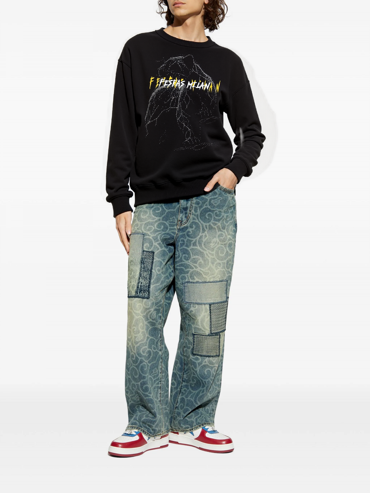 FesFas panther-print Sweatshirt | Black | Men