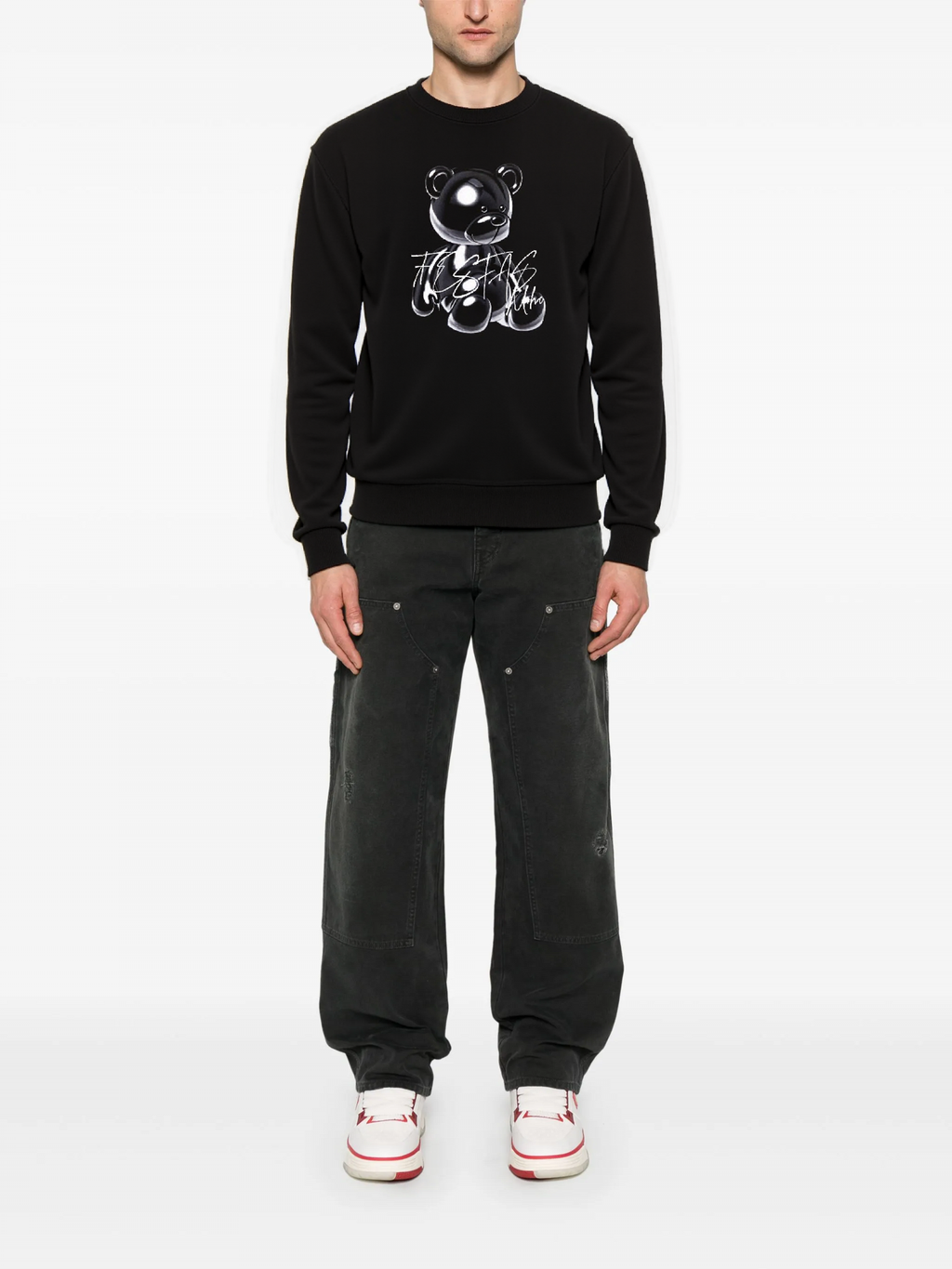 FesFas black bear-print Sweatshirt | Black