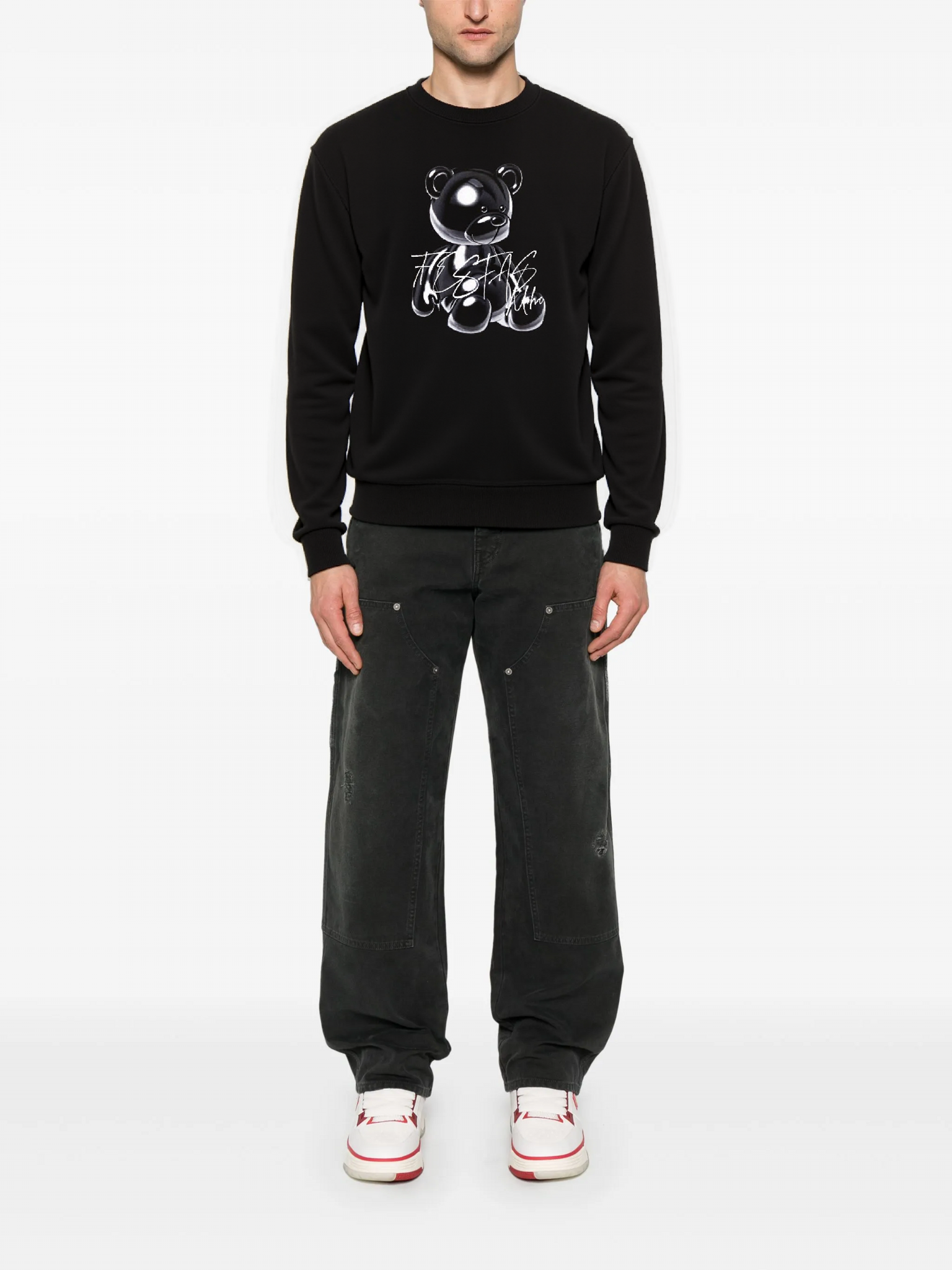 FesFas black bear-print Sweatshirt | Black