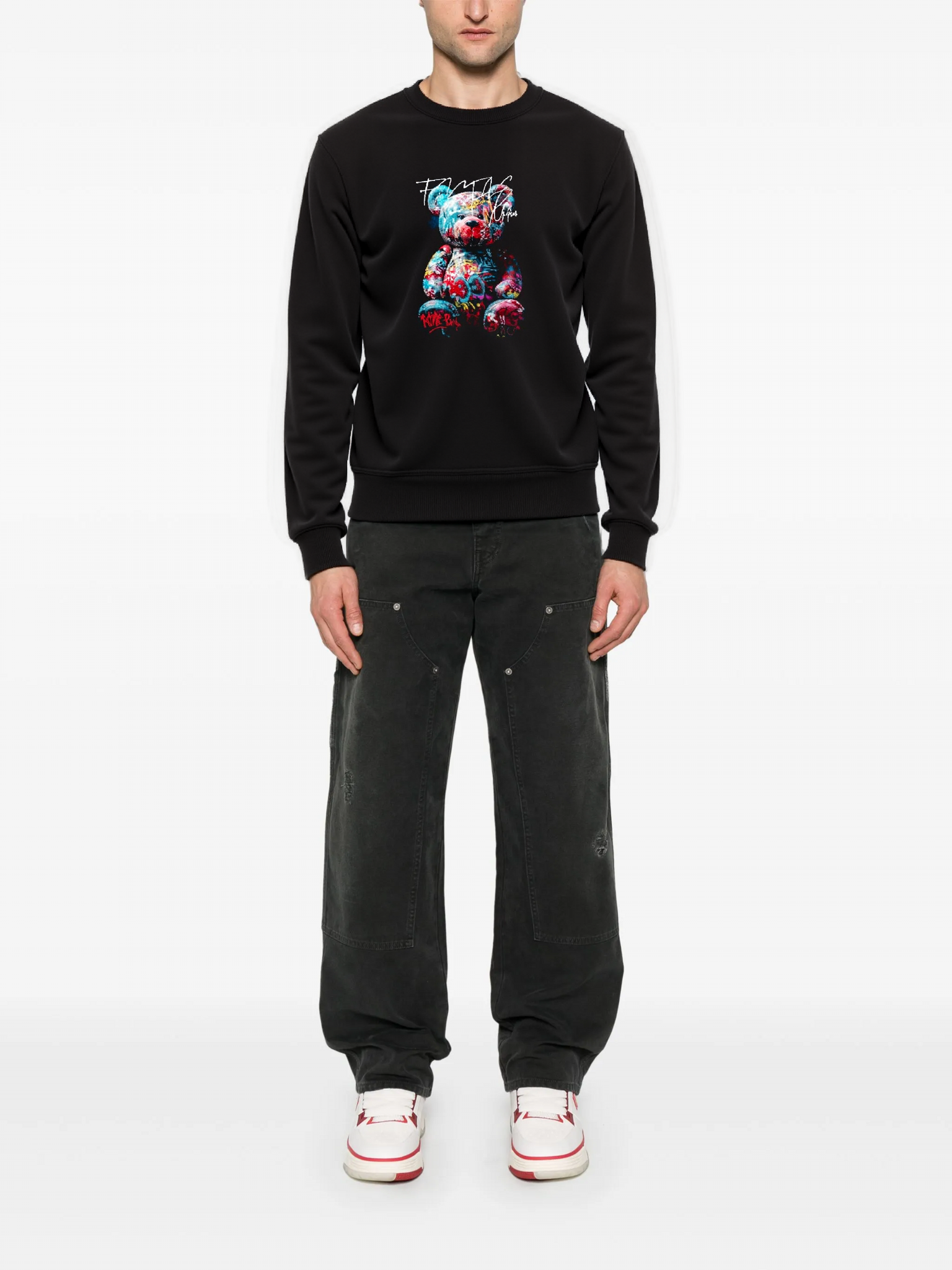 FesFas colorful bear-print Sweatshirt | Black