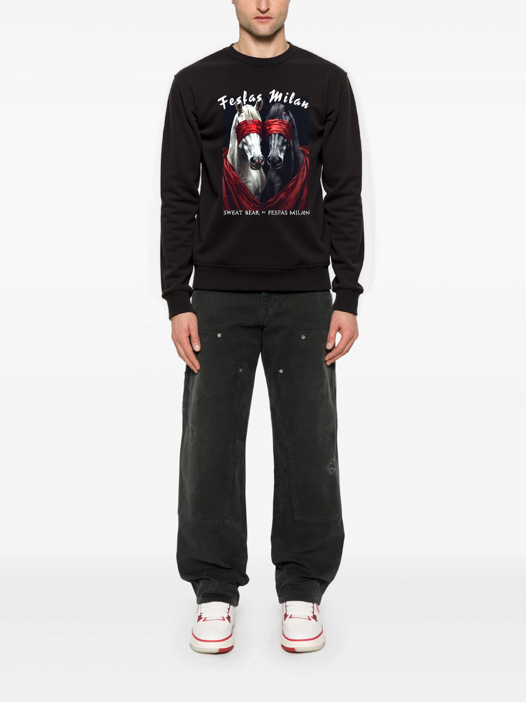 FesFas horse-print Sweatshirt | Black