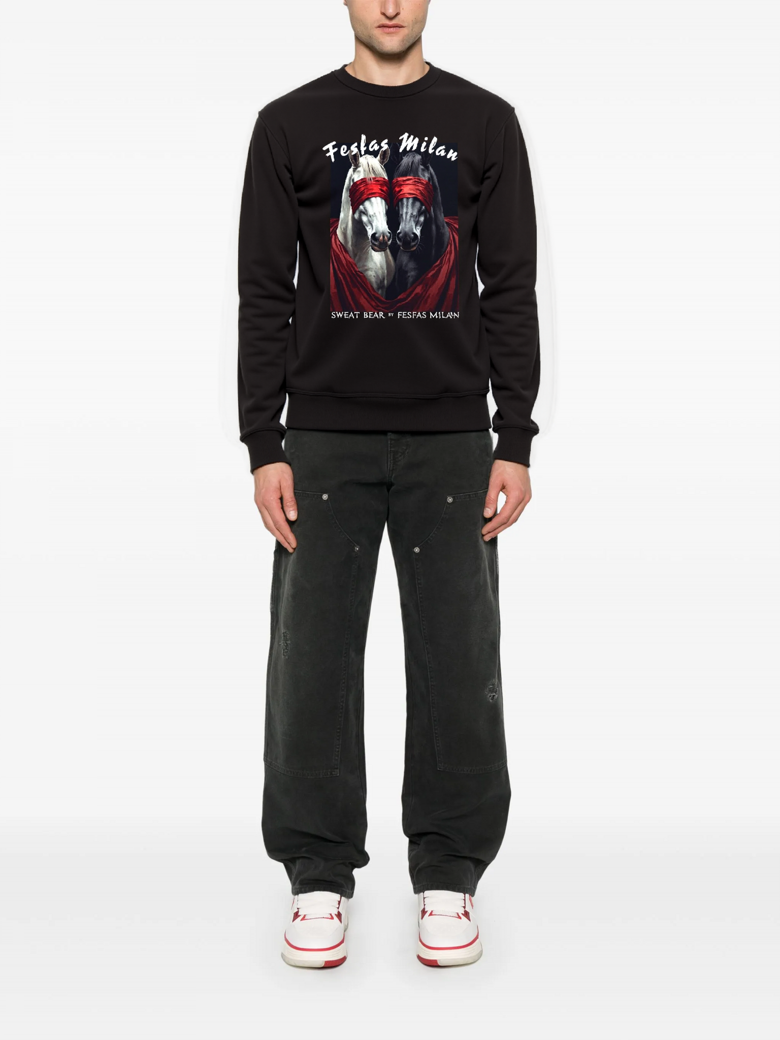 FesFas horse-print Sweatshirt | Black