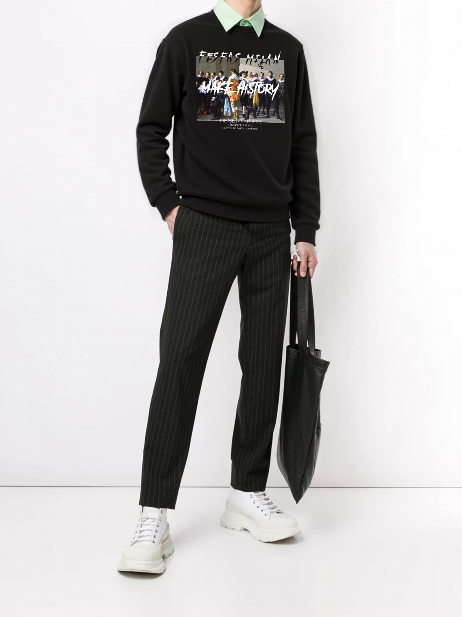 FesFas Graphic-print Sweatshirt Set | Black