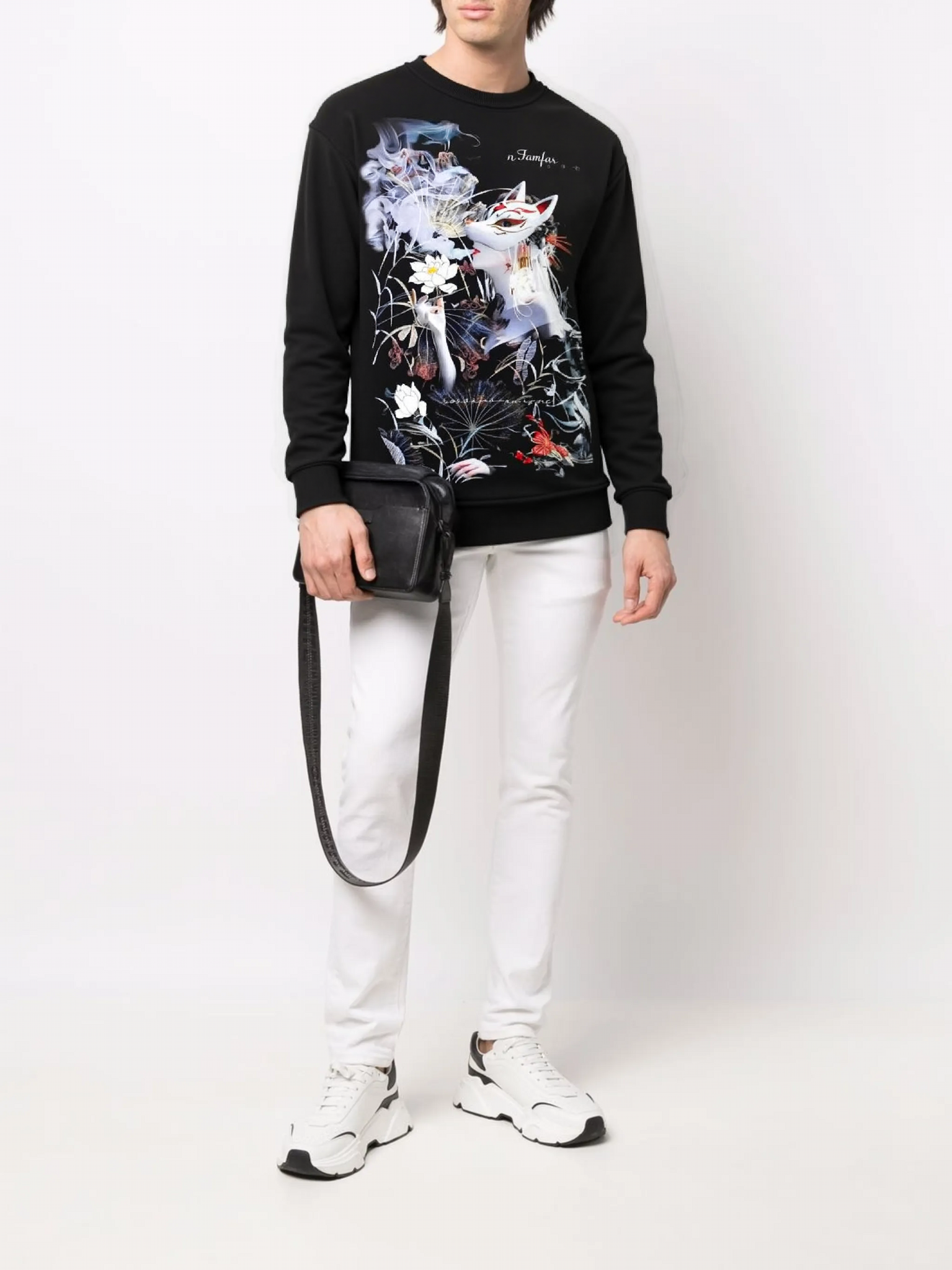 FesFas Tattoo-print Sweatshirt Set | Black