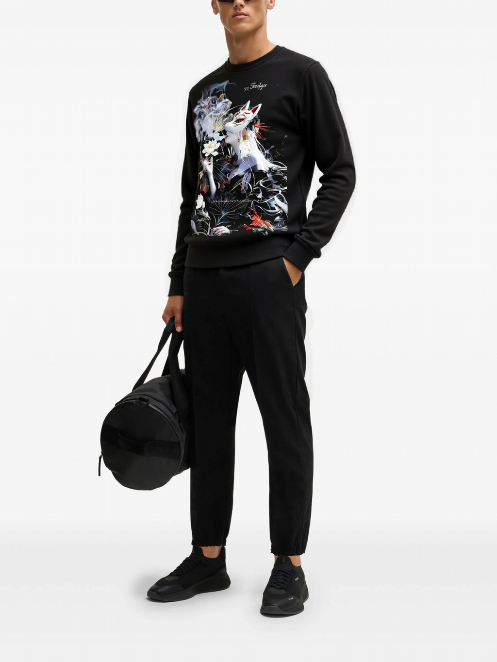 FesFas Tattoo-print Sweatshirt Set | Black
