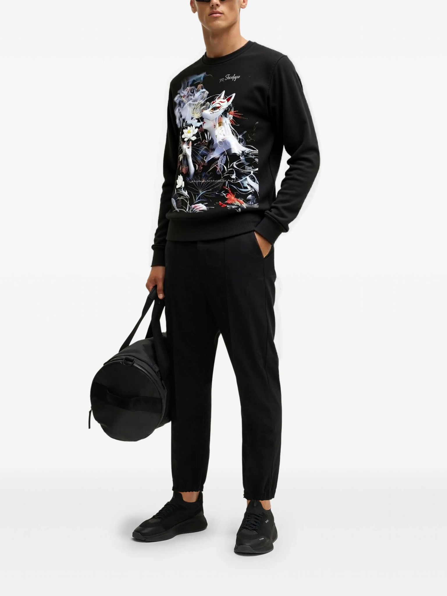 FesFas Tattoo-print Sweatshirt Set | Black