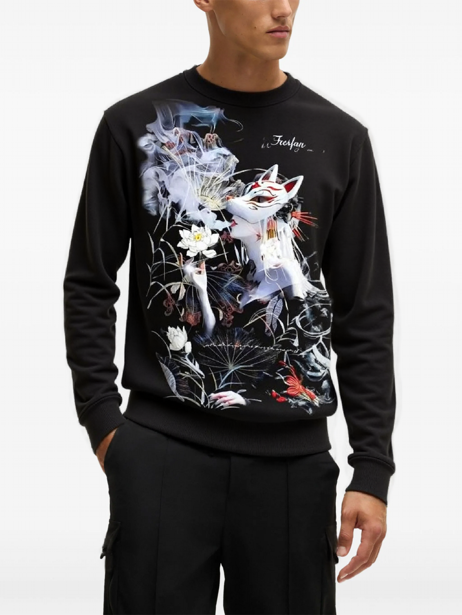 FesFas Tattoo-print Sweatshirt Set | Black
