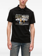 FesFas "Make History"-print Polo Shirt | Black