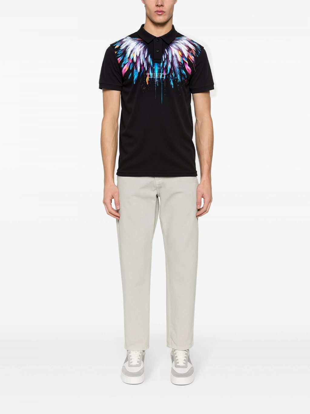 FesFas desert eagle-print Polo Shirt | Black