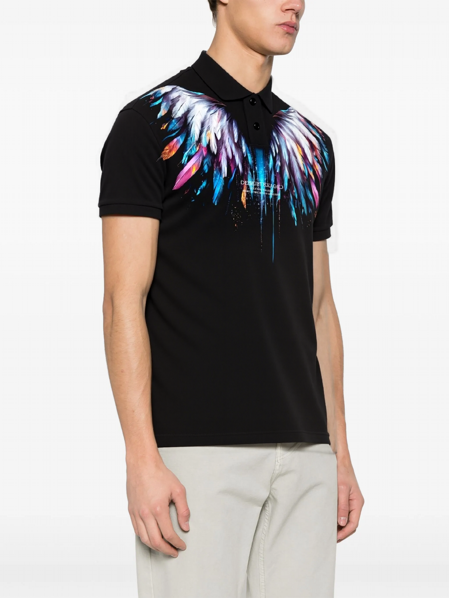 FesFas desert eagle-print Polo Shirt | Black