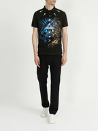FesFas Lion-print Polo Shirt | Black
