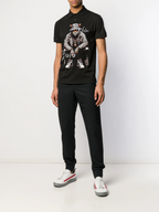FesFas Leopard-print Polo Shirt | Black
